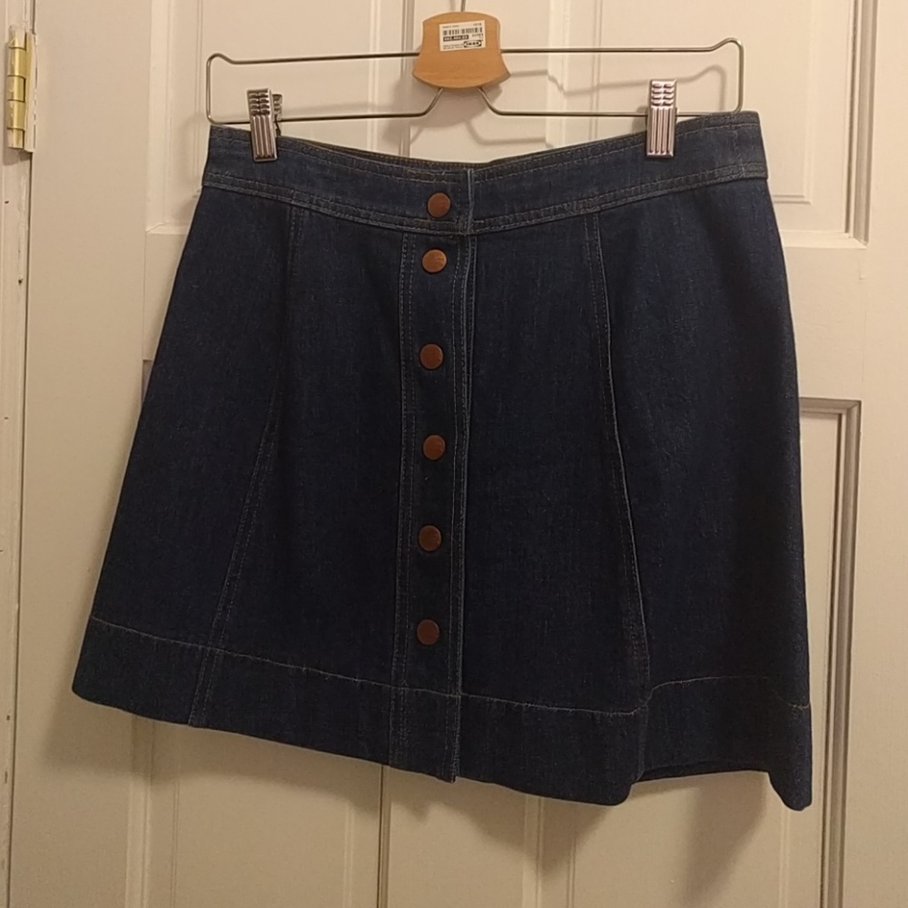 Madewell button through denim mini